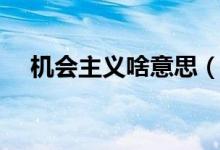 机会主义啥意思（机会主义是什么意思）