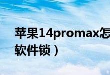 苹果14promax怎么设置软件锁（怎么设置软件锁）