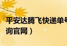 平安达腾飞快递单号（平安达快递查询单号查询官网）