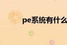 pe系统有什么（pe系统是什么）