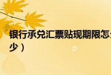 银行承兑汇票贴现期限怎么算（银行承兑汇票贴现利率是多少）