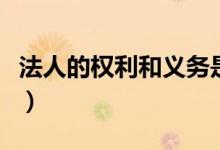 法人的权利和义务是什么（法人的权利和义务）