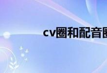 cv圈和配音圈的区别（cv圈）