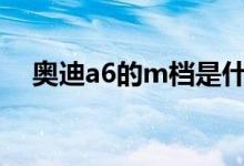 奥迪a6的m档是什么档（m档是什么档）