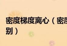 密度梯度离心（密度梯度离心和差速离心的区别）