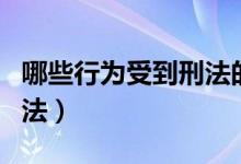 哪些行为受到刑法的处罚（这些行为将触犯刑法）