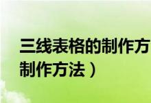 三线表格的制作方法word（word文档表格制作方法）