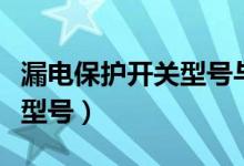 漏电保护开关型号与规格讲解（漏电保护开关型号）