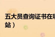 五大员查询证书在哪个网站查（五大员报名网站）