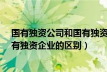 国有独资公司和国有独资企业的区别?（国有独资公司和国有独资企业的区别）