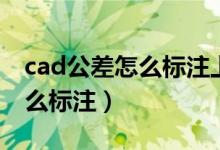 cad公差怎么标注上下偏差（cad上下偏差怎么标注）