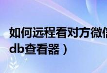 如何远程看对方微信聊天记录（微信聊天记录db查看器）