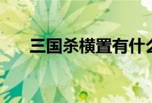 三国杀横置有什么效果（三国杀横置）