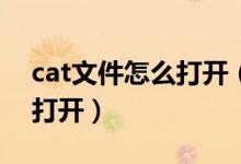 cat文件怎么打开（catpart文件用什么软件打开）