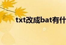 txt改成bat有什么用（txt改成bat）