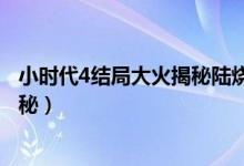 小时代4结局大火揭秘陆烧为什么放火（小时代4结局大火揭秘）