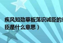 疾风知劲草板荡识诚臣的意思是什么（疾风知劲草 板荡识诚臣是什么意思）