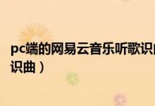 pc端的网易云音乐听歌识曲在哪（pc版网易云音乐怎么听歌识曲）