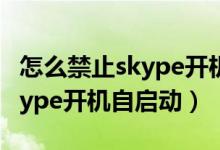 怎么禁止skype开机自启动程序（怎么禁止skype开机自启动）