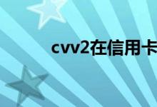 cvv2在信用卡什么位置（cvv2）