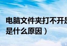 电脑文件夹打不开是什么原因（文件夹打不开是什么原因）
