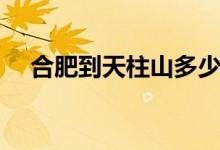 合肥到天柱山多少公里（合肥到天柱山）