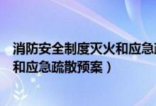 消防安全制度灭火和应急疏散预案模板（消防安全制度灭火和应急疏散预案）