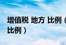 增值税 地方 比例（增值税地方和国家的分配比例）
