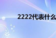2222代表什么爱情意思（2222）