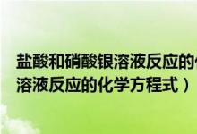 盐酸和硝酸银溶液反应的化学方程式是什么（盐酸和硝酸银溶液反应的化学方程式）