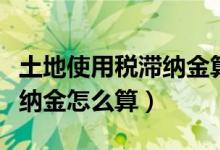 土地使用税滞纳金算是契税吗（土地使用税滞纳金怎么算）