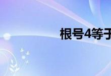 根号4等于多少（更号）