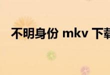 不明身份 mkv 下载（不明身份迅雷下载）