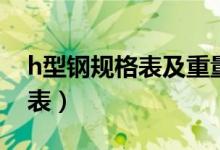 h型钢规格表及重量表及理论重量（h钢规格表）