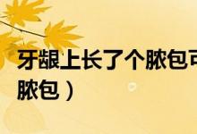 牙龈上长了个脓包可以戳破吗（牙龈上长了个脓包）