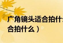 广角镜头适合拍什么样的人像?（广角镜头适合拍什么）