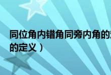 同位角内错角同旁内角的定义方法（同位角内错角同旁内角的定义）