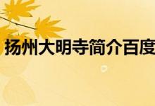 扬州大明寺简介百度百科（扬州大明寺简介）