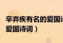 辛弃疾有名的爱国诗词是什么（辛弃疾有名的爱国诗词）