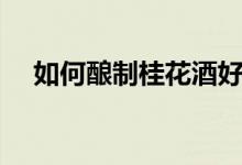 如何酿制桂花酒好喝（如何酿制桂花酒）