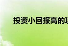 投资小回报高的项目（小投资高回报）