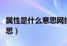 属性是什么意思网络用语女生（属性是什么意思）