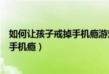如何让孩子戒掉手机瘾游戏瘾的教育视频（如何让孩子戒掉手机瘾）