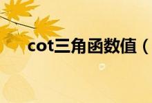 cot三角函数值（cot三角函数是什么）