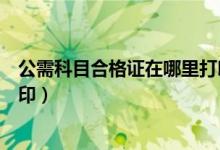 公需科目合格证在哪里打印（公需科目大数据培训合格证打印）