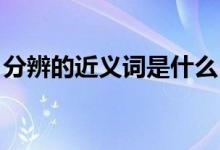 分辨的近义词是什么 二年级（分辨的近义词）