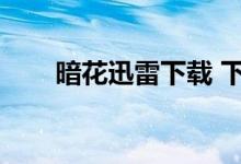 暗花迅雷下载 下载（暗花迅雷下载）
