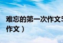 难忘的第一次作文500字优秀（难忘的第一次作文）