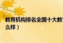 教育机构排名全国十大教育机构排名（中大互联教育机构怎么样）
