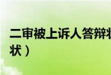 二审被上诉人答辩状范文（二审被上诉人答辩状）
